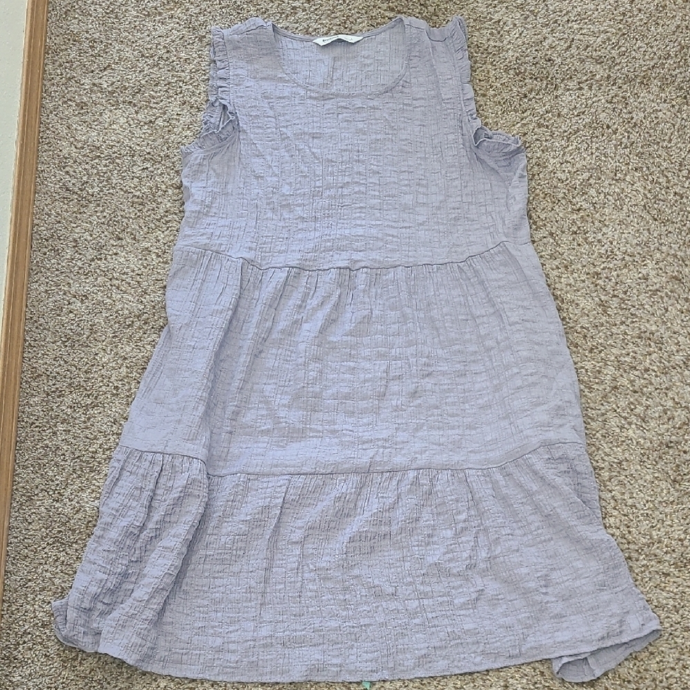 Sonoma Casual Dress - Soft Gray With Pockets